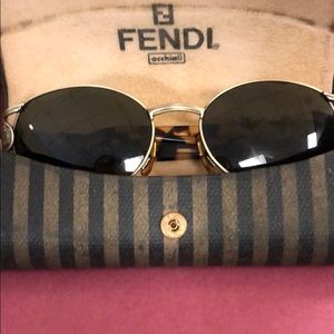 Vintage Fendi FS 296 Gold Tortoise Sunglasses